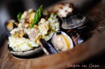 Clams and Asparagus risotto